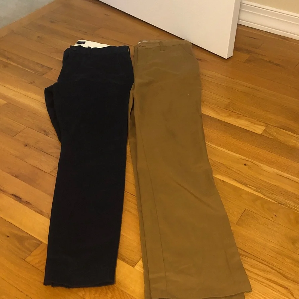 J. Crew Men's Chinos in Navy size 28x30, old navy khakis size 18 boys.